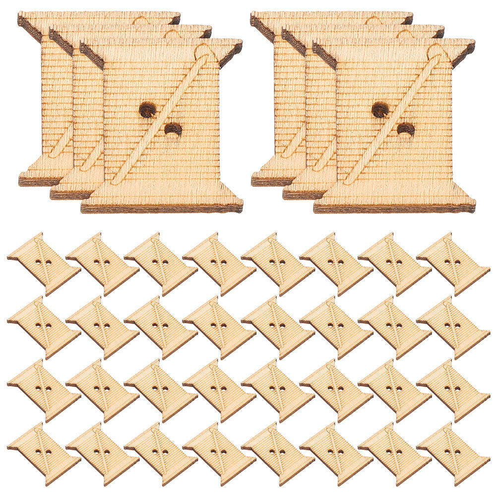 Woodworking Art - 100개 나무 자수실 보빈 실 감는