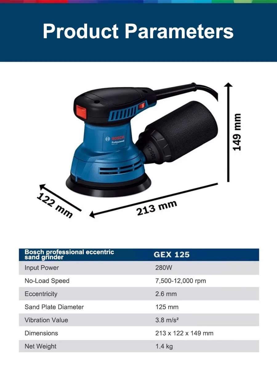 보쉬 GEX125 280W 다기능 오비탈 샌더/샌드 그 - Woodworking Machinery 리뷰 및 가격