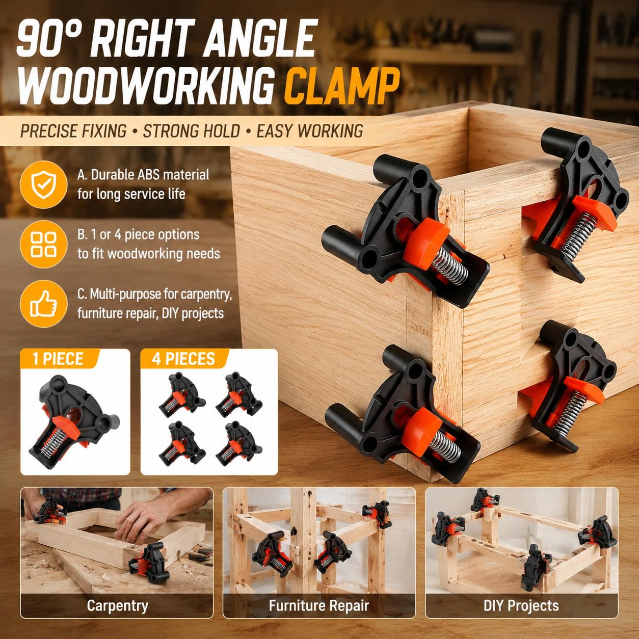 프리미엄 목공용 90도 직각 코너 클램프 키트 (캐비닛 - Furniture And Woodworking 리뷰 및 가격