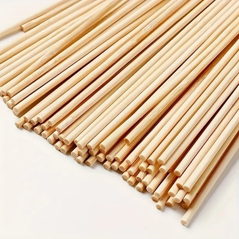 100Pcs 라운드 나무 스틱 DIY 수제 건물 모델  - Woodworking Class 리뷰 및 가격