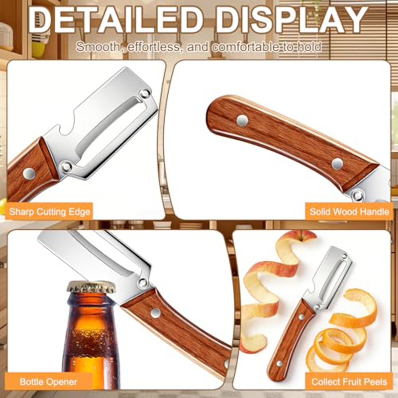 스테인리스 스틸 주방 필러, 나무 손잡이가 있는 야채  - Woodworking Diy Projects 리뷰 및 가격