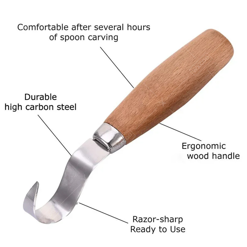 WXCOO 인체공학적 목공 조각용 훅 치즐 나이프, 숟 - Woodworking Joinery 리뷰 및 가격